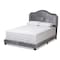 Baxton Studio Embla Modern Gray Velvet Upholstered Queen Size Bed 151-9006 - alternate 1